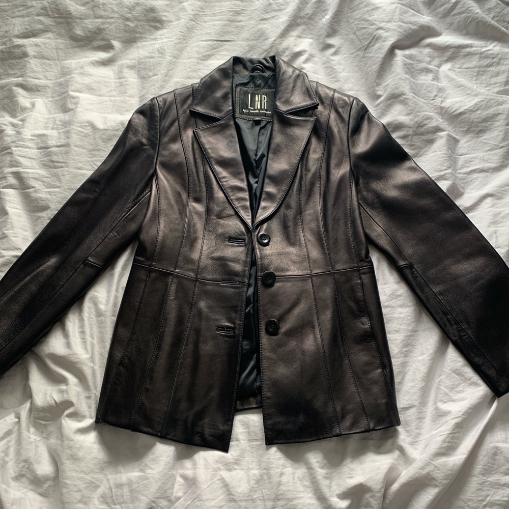 Leather blazer